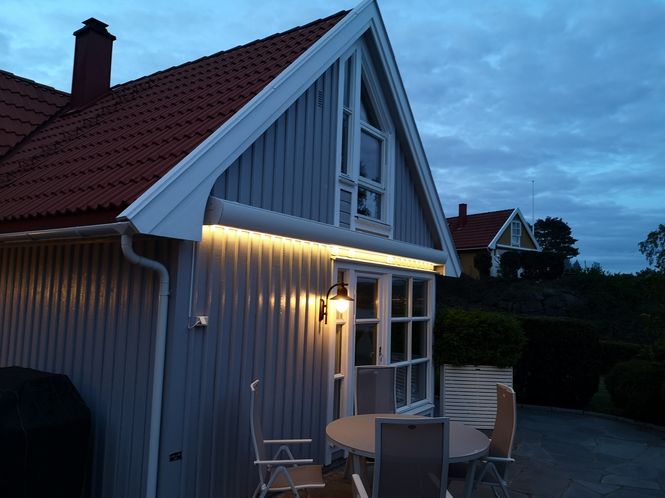 Hovedbilde Kassettmarkise m ledlys, Bredde 475-530 cm x 210 cm utfall