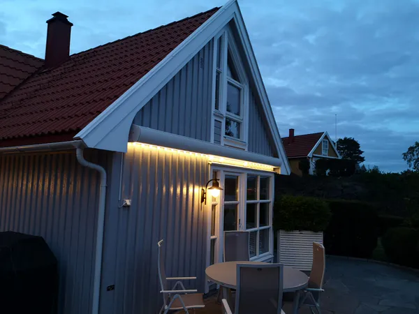 Hovedbilde Kassettmarkise m ledlys, Bredde 475-530 cm x 210 cm utfall
